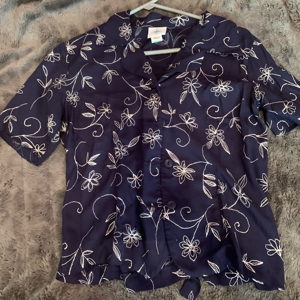 Flower Button Up